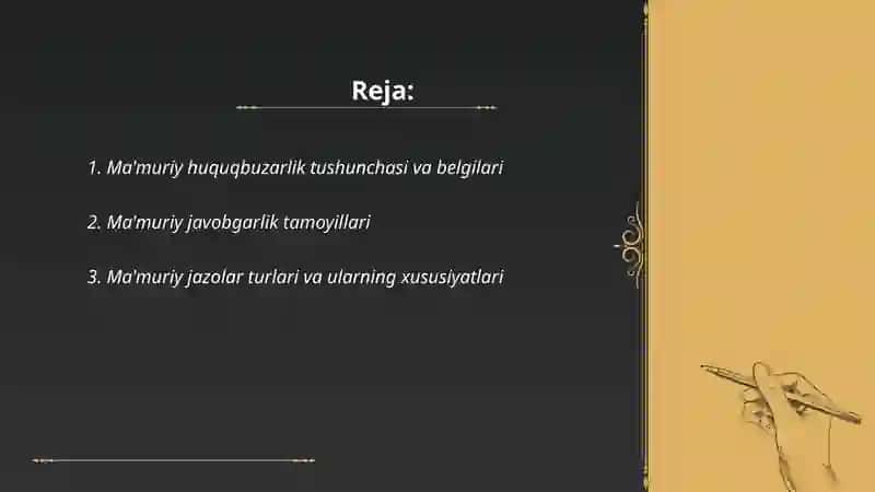 Ma'muriy huquqbuzarlik haqida 2