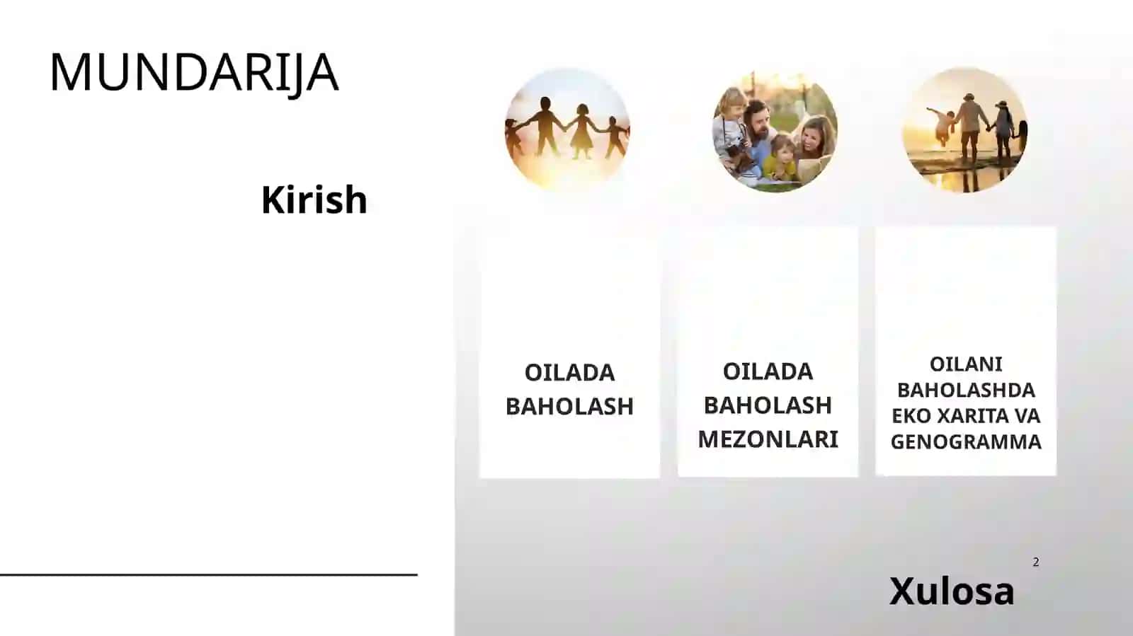 Oilada baholashni o’tqazish va baholash bosqichlari 2