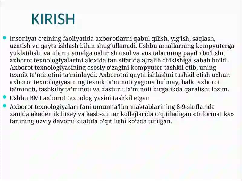 Kompyuter viruslari bitiruv malakaviy ishi 2