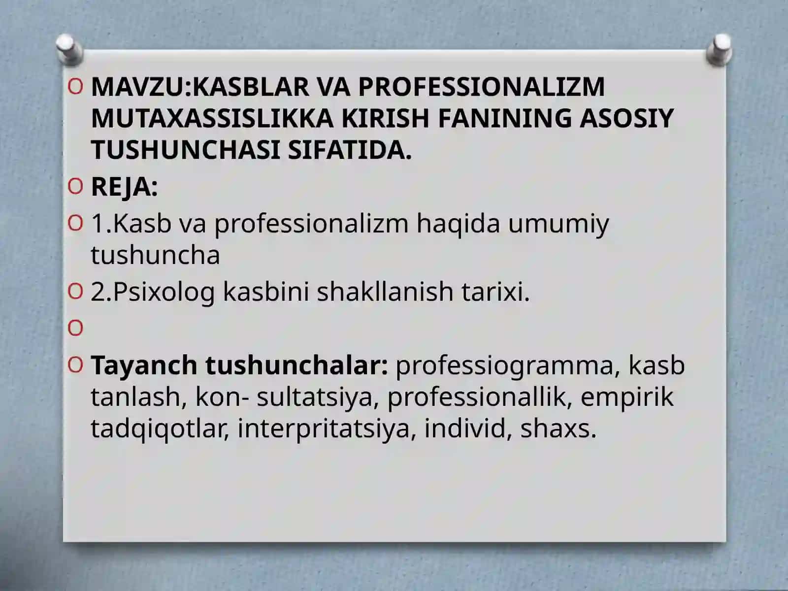 KASBLAR VA PROFESSIONALIZM MUTAXASSISLIKKA 2