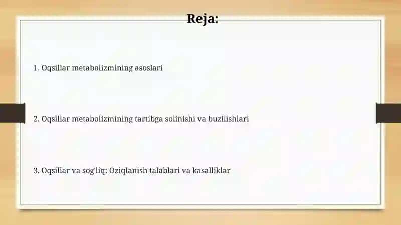 Oqsillar almashinuvi 2