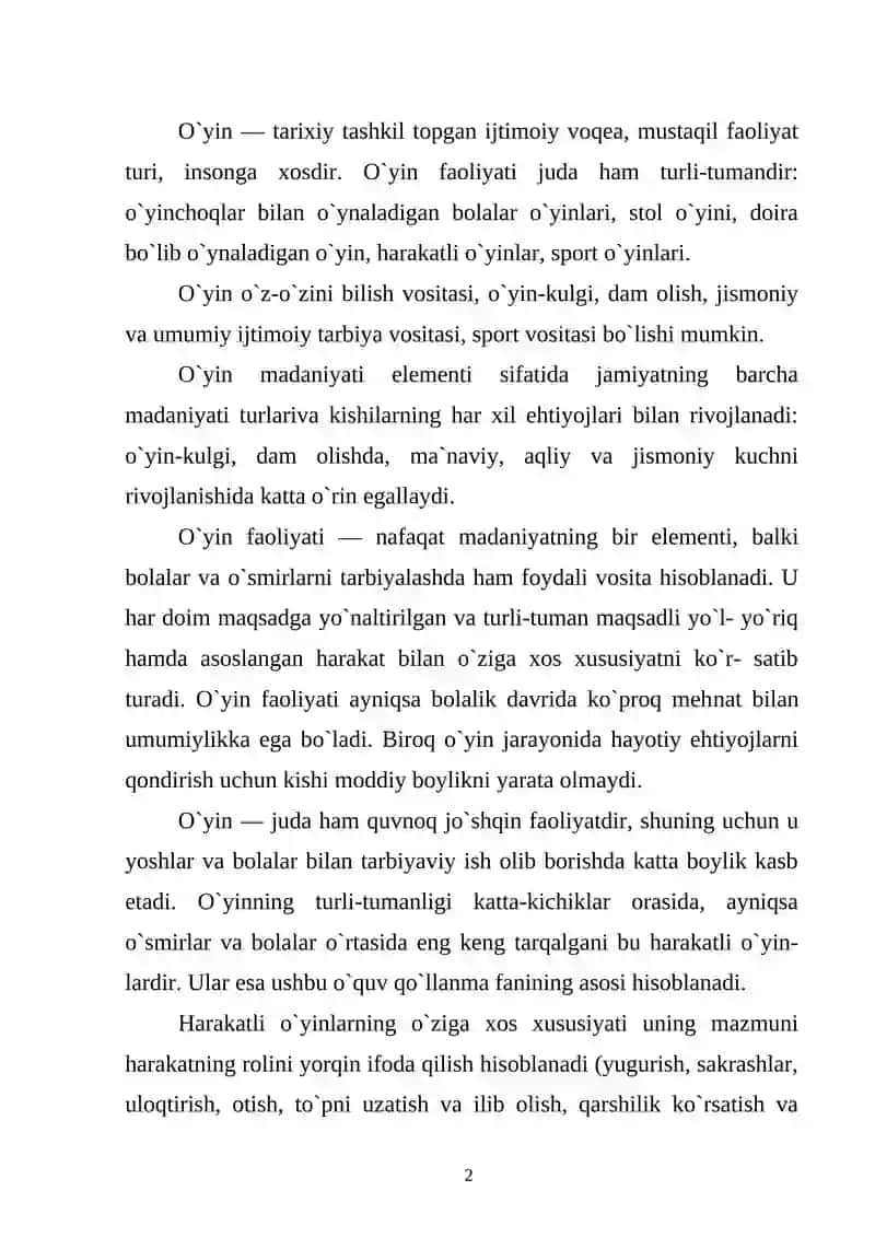 PEDAGOGIKA AMALIYOTIDA HARAKATLI O`YINLAR 2