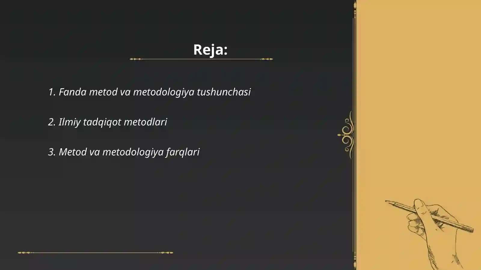 Fanda Metod va Metodologiya Masalalari 2
