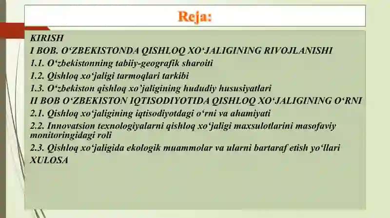 Oʻzbekiston qishloq xoʻjaligi 2