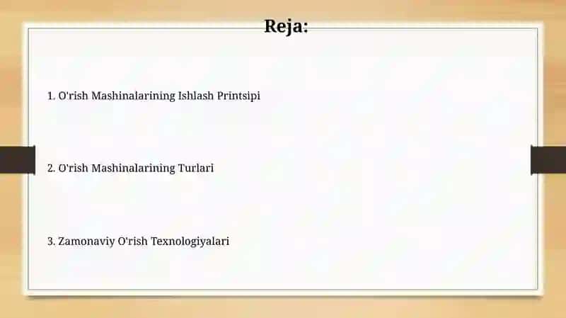 O'rim yig'im mashinalari 2