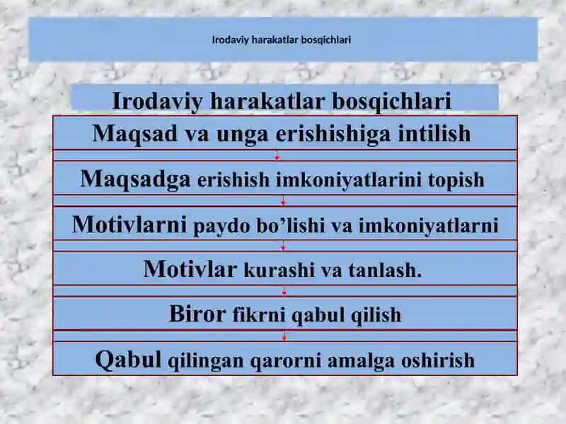 IRODA XAQIDA UMUMIY TUSHUNCHA. ICHKI IRODAVIY BOSHQARUV 2