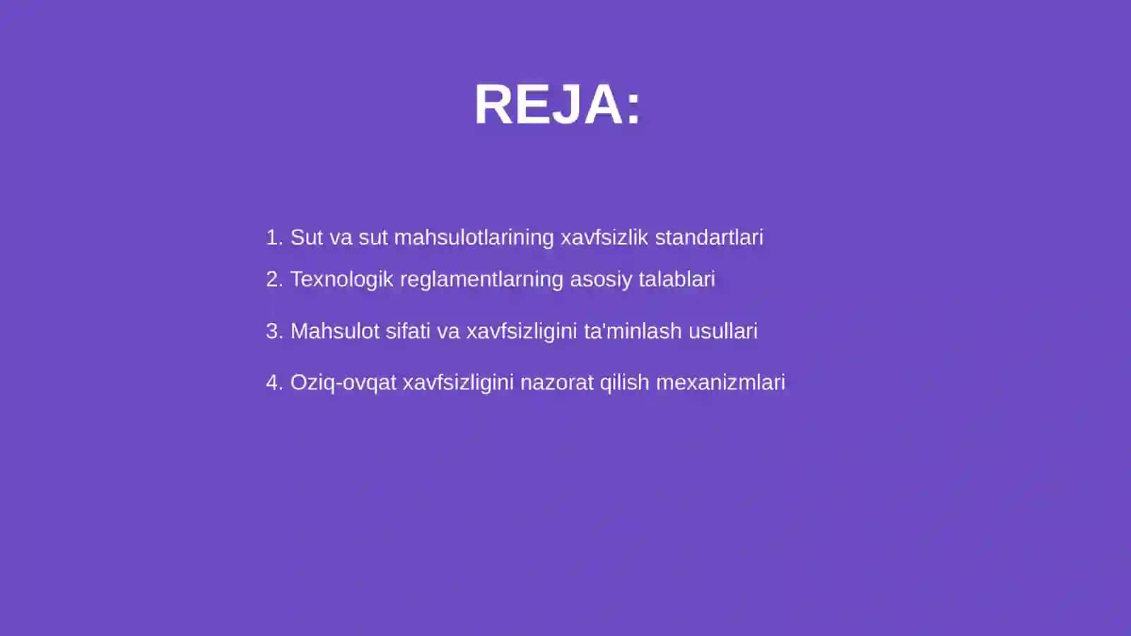 Texnologik reglamentlar va xavfsizlik 2