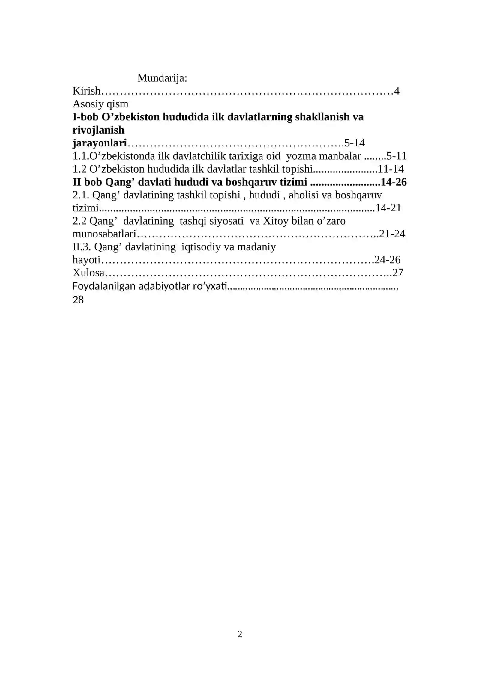 Qang’ davlati hududi va boshqaruv tizimi 2