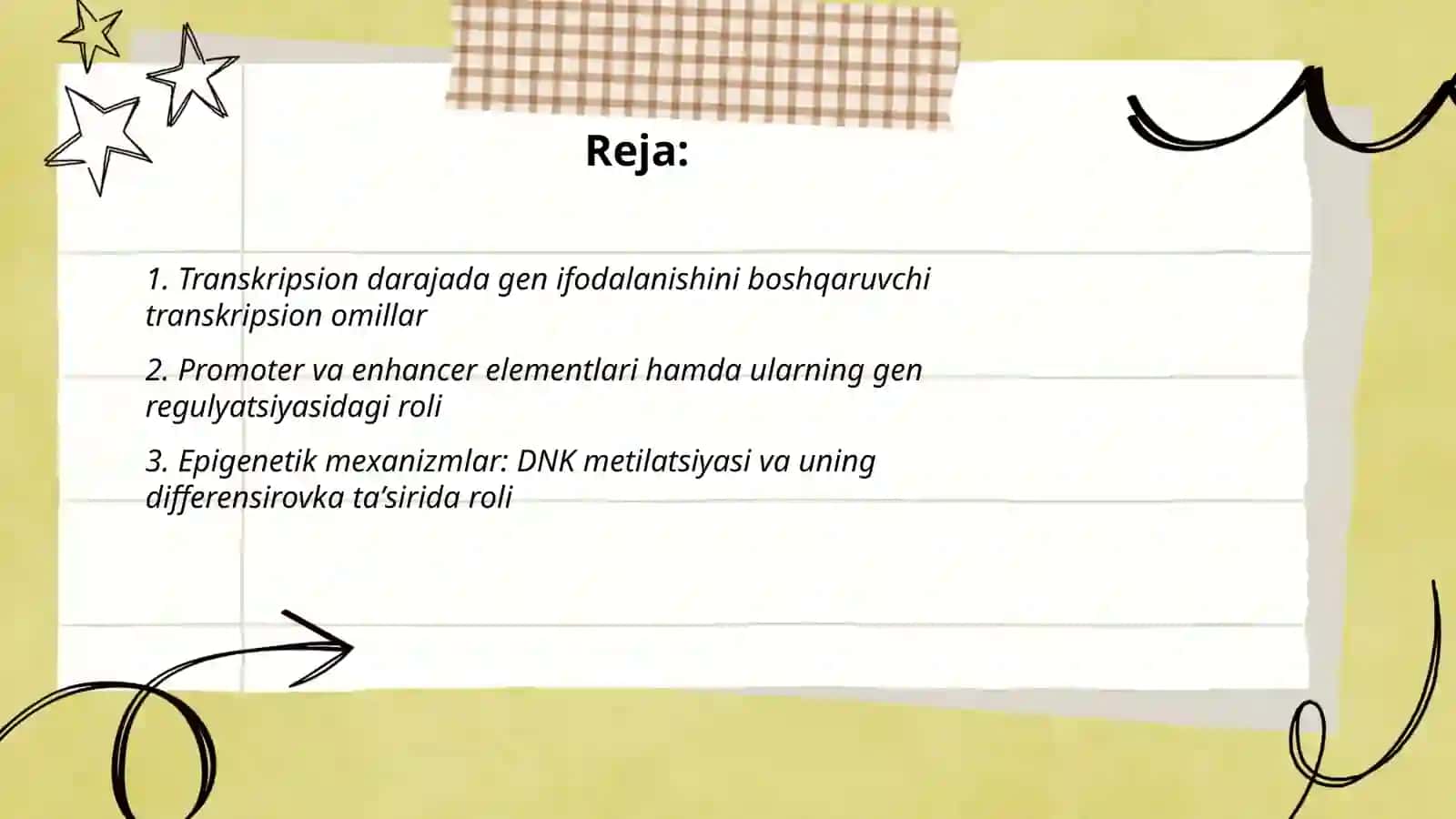 Transkripsion darajada gen ifodalanishini boshqaruvchi transkripsion omillar 2