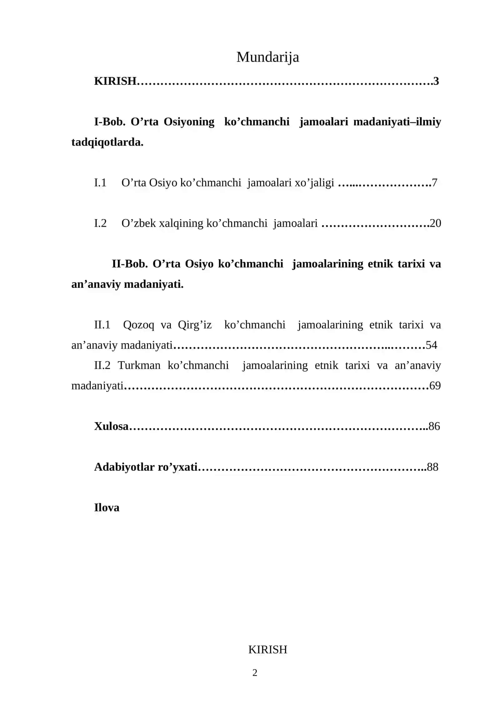 O‘rta Osiyo ko’chmanchi jamoalari madaniyati 2