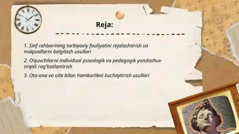 Sinf rahbarining tarbiyaviy faoliyati samaradorligini oshirish usullari 2