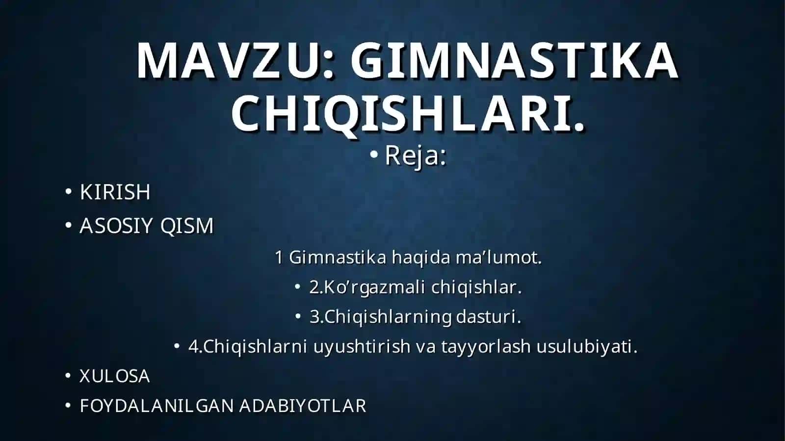 Gimnastika Chiqishlari 2