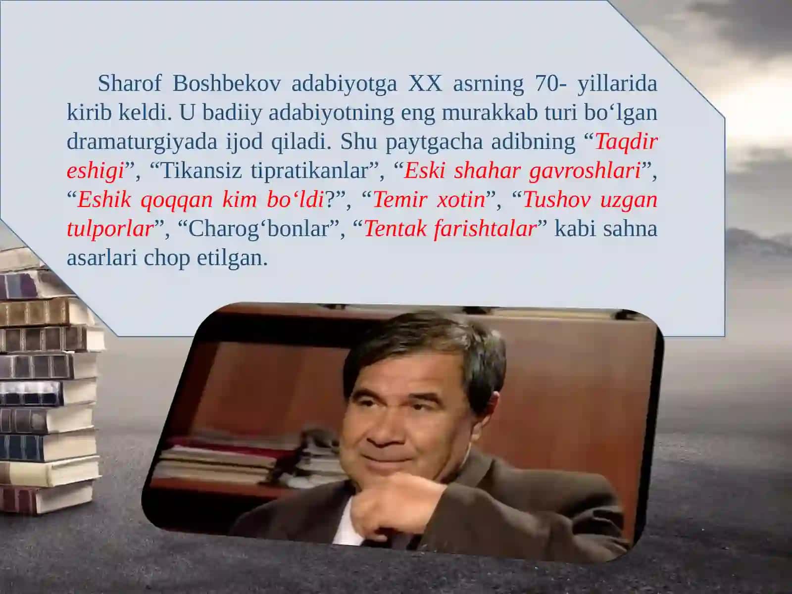 SHAROF BOSHBEKOV 2
