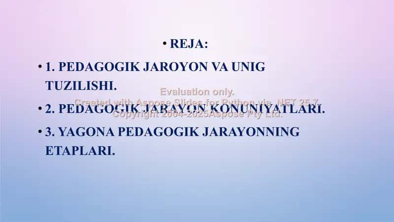 Pedagogik jarayon 2