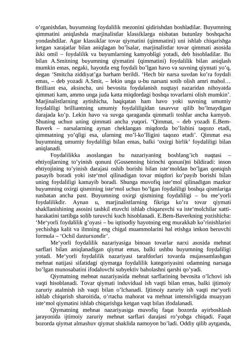 Marjinalizm Iqtisodiy Ta’limoti 2