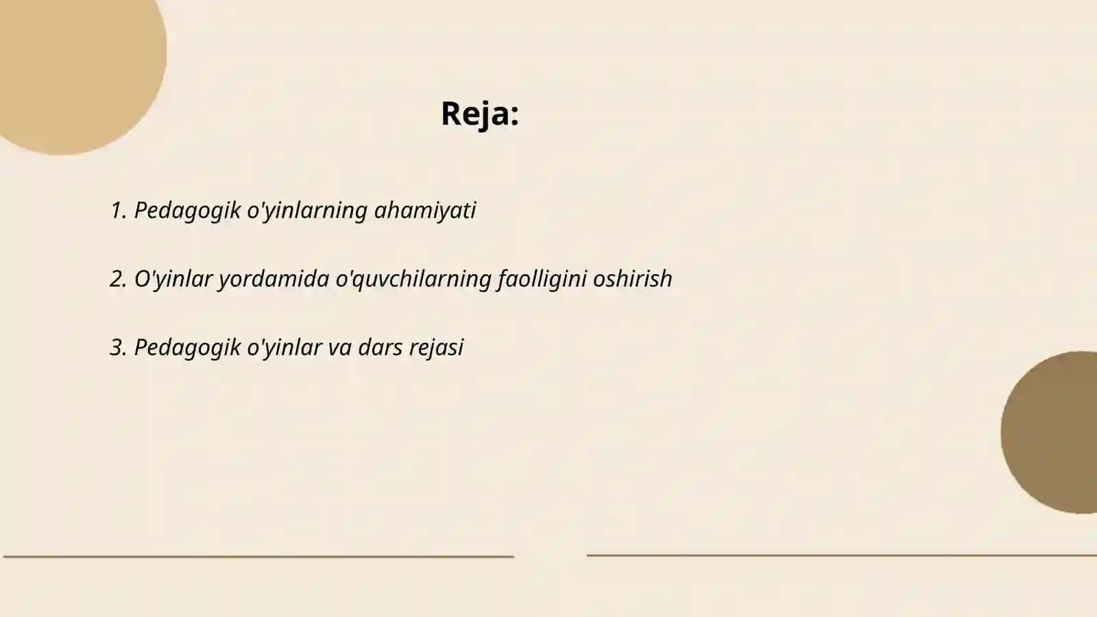 Pedagogik o’yinlarni tashkil etish va o’tkazish 2