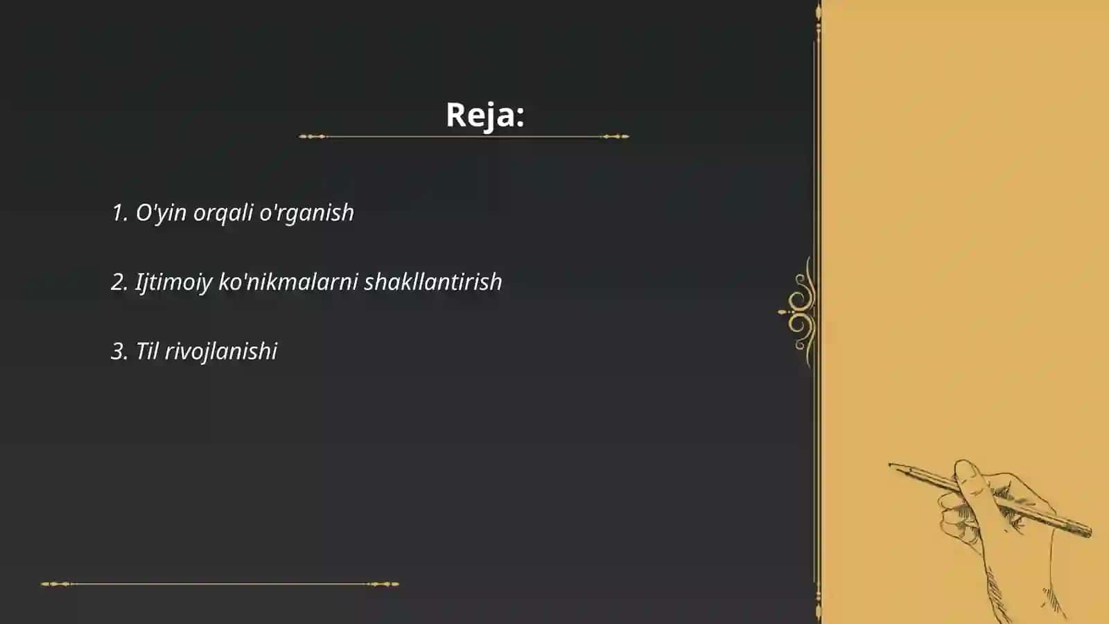 O'yin orqali o'rganish 2