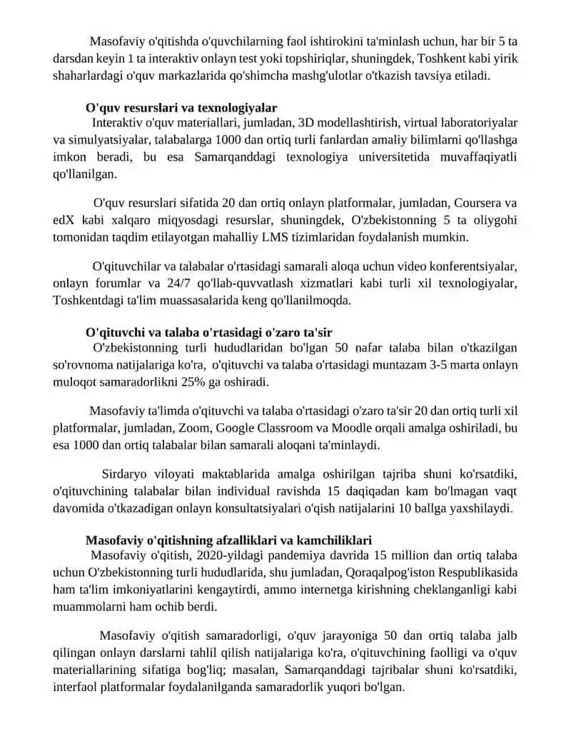 Masofaviy ta'lim fanining asosiy tushunchalari 2