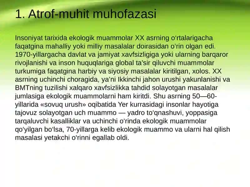 Ekologik iqtisodiyot va atrof- muhit 2
