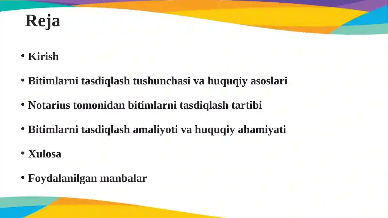 Bitimlarni tasdiqlash 2