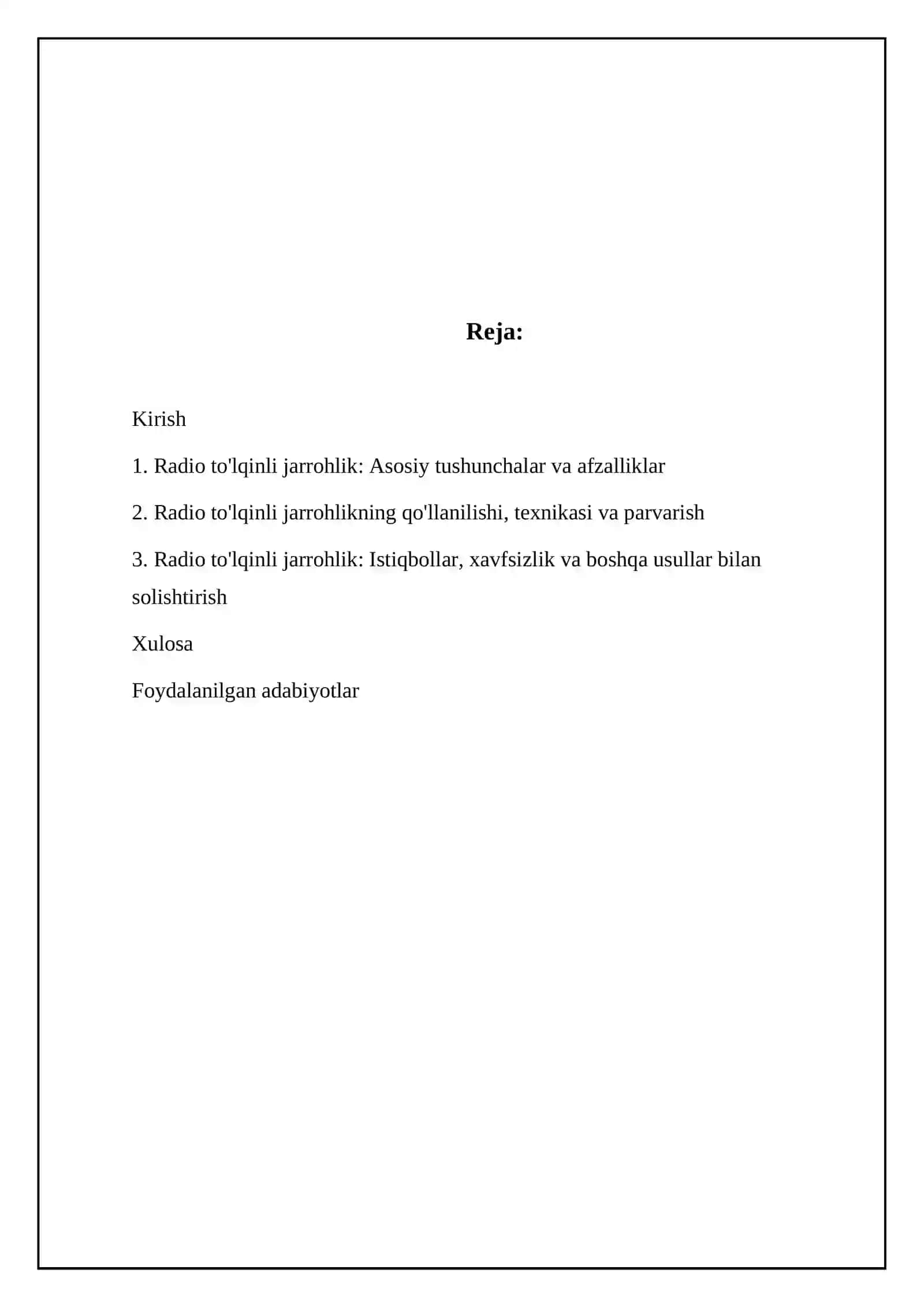 Radioto'lqinli jarrohlik 2