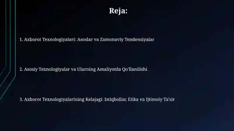 Axborot texnologiyalari 2