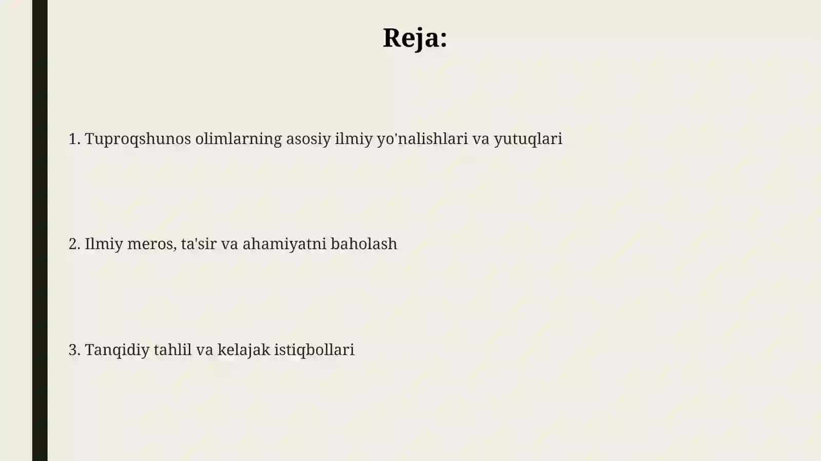Tuproqshunoslik fanining turlari va ulargabaholash 2