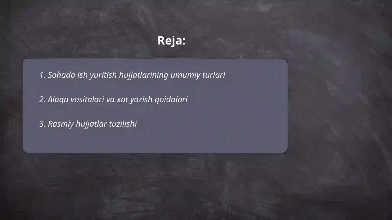 Sohada ish yuritish hujjatlari 2