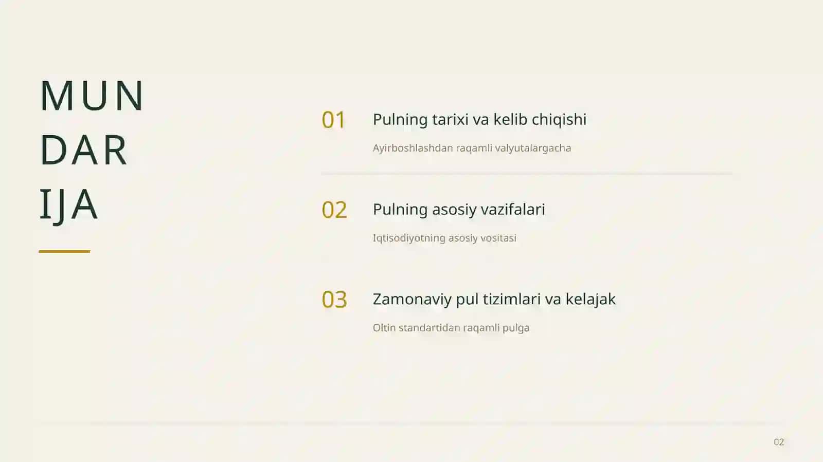 JAHON IQTISODIYOTIDA PUL VA UNING VAZIFALARI EVOLYUTSIYASI 2