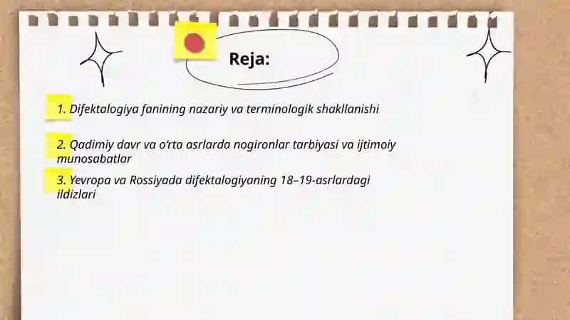 Difektalogiya fanining shakllanishi va rivojlanish tarixi 2