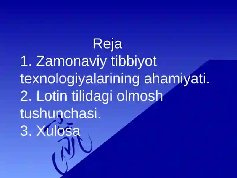 Zamonaviy tibbiyot texnologiyalari 2