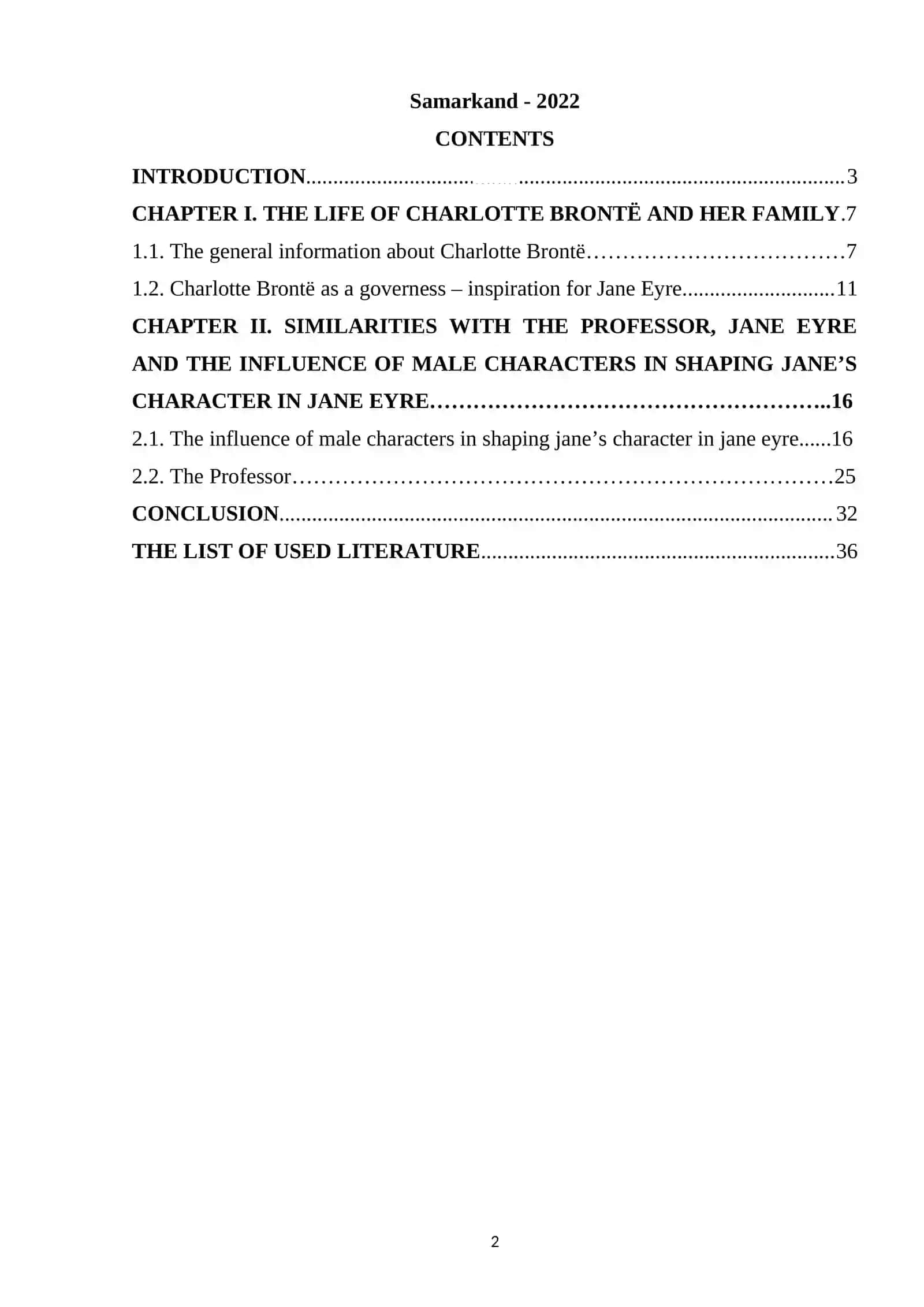 Course Paper on Male Identity Formation in Ch.Bronte's Jane Eyre 2