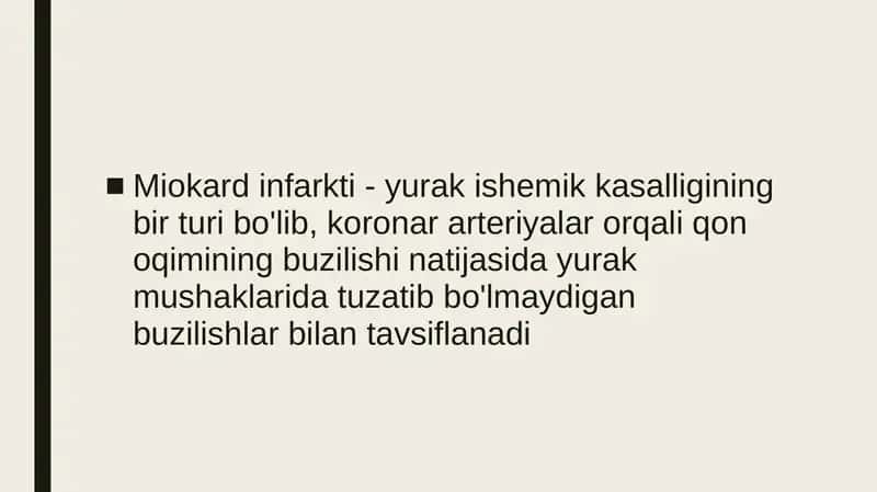 Miokard infarktida shoshilinch yordam ko'rsatish 2