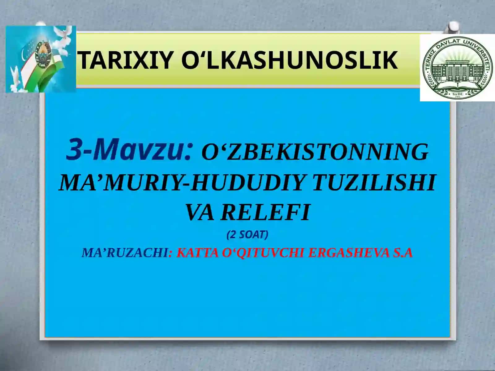 O‘ZBEKISTONNING MA’MURIY-HUDUDIY-TUZILISHI VA RELEFI 2