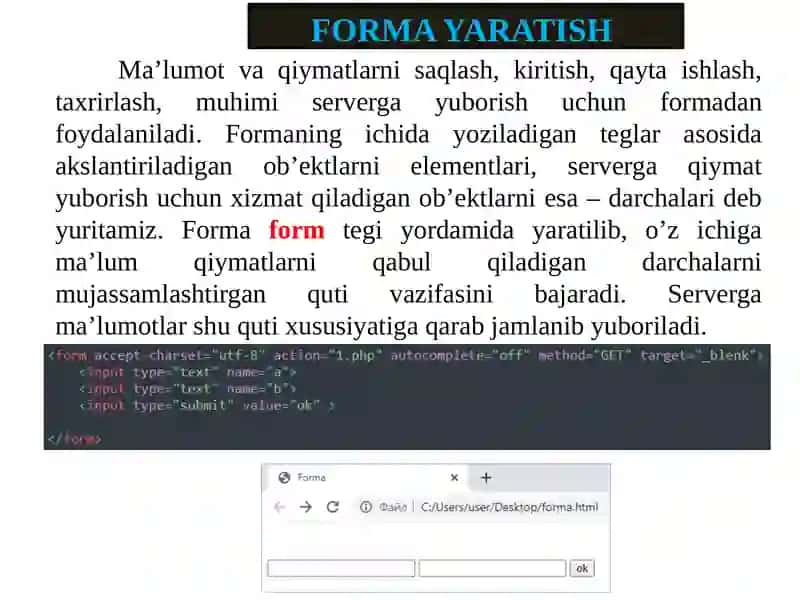 Forma Yaratish 2