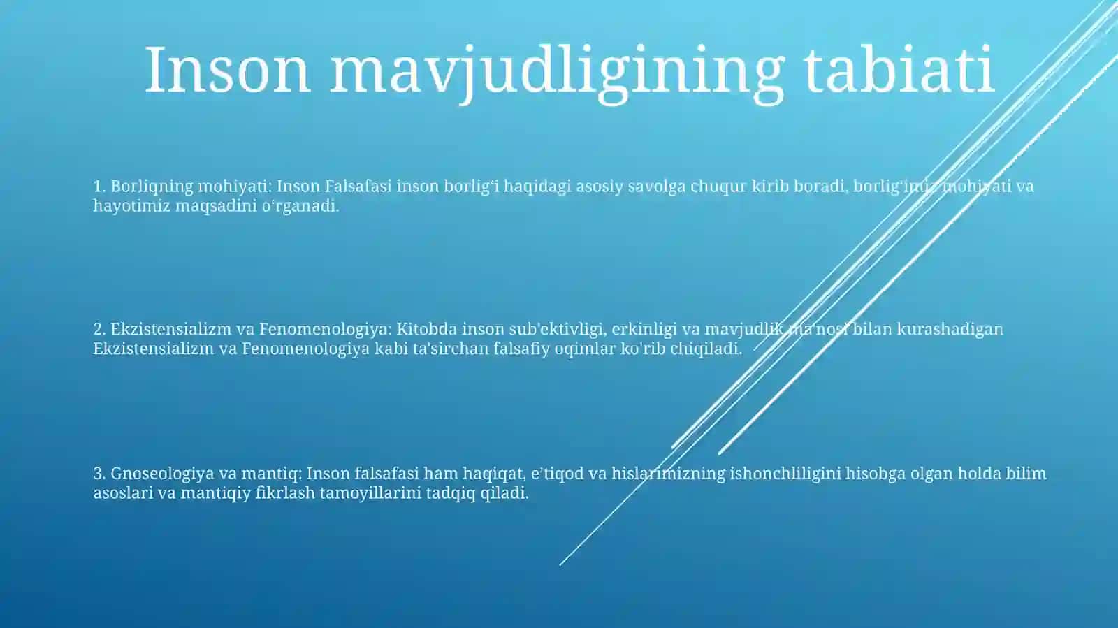 Inson Falsafasi 2