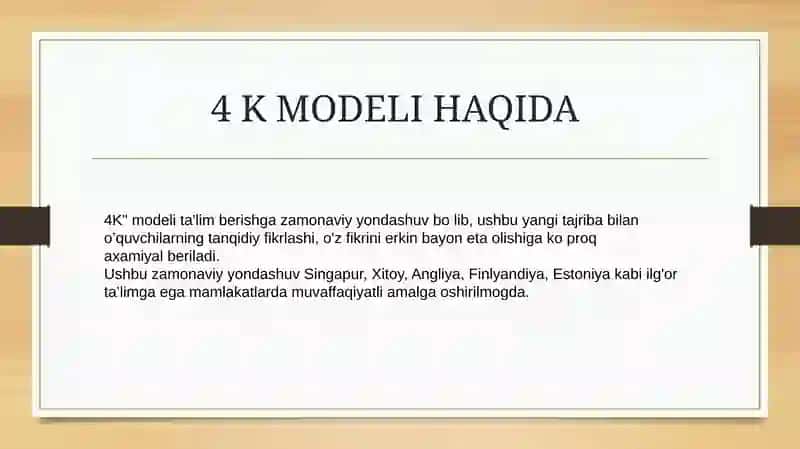 4 K MODELI 2