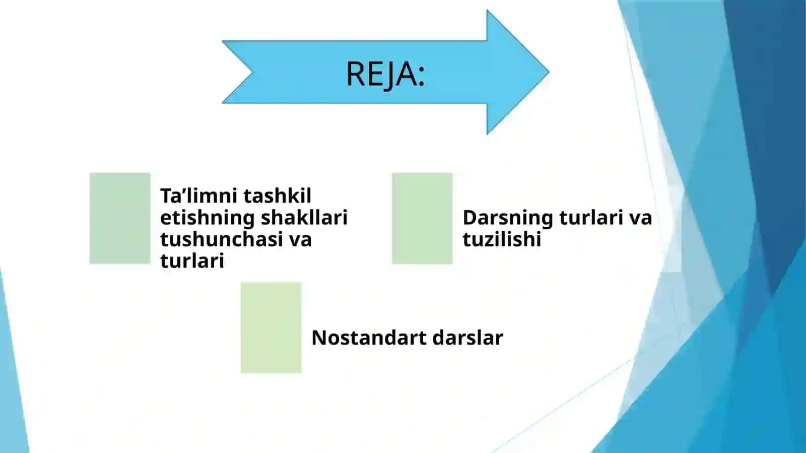 Ta'limni Tashkil Etish Shakllari va Turlari 2