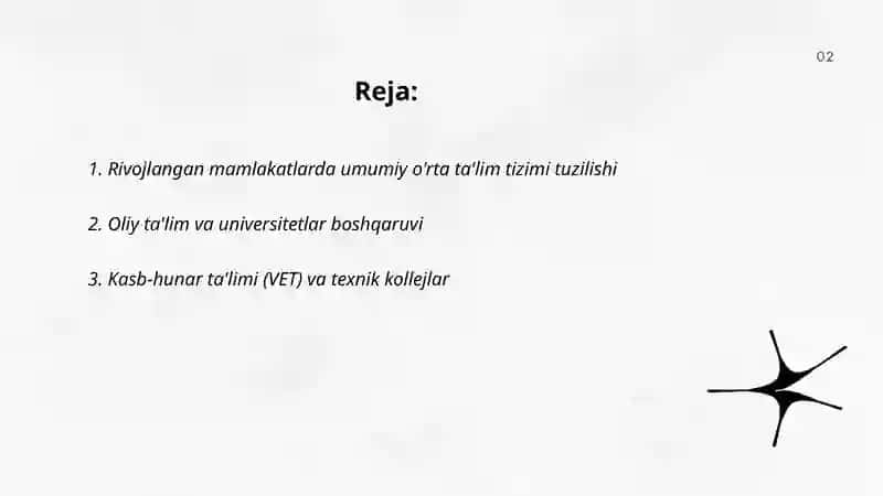 Rivojlangan mamlakatlar ta'lim tizimi 2