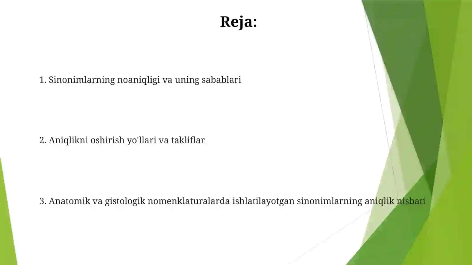 Anatomik va gistologik sinonimlar 2