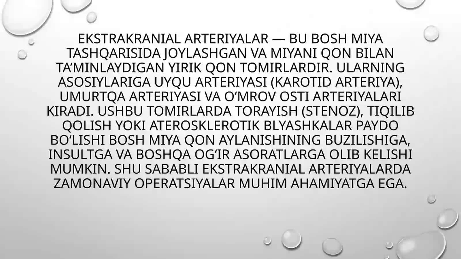 ekstrakranial arteriyalardagi zamonaviy operatsiyalar 2