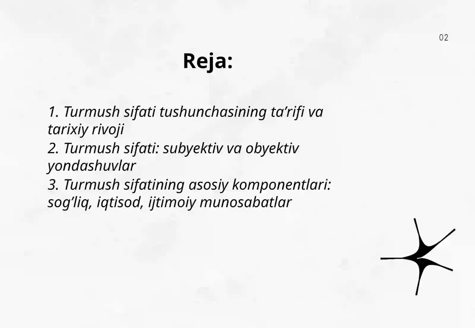 Turmush sifati tushunchasi 2