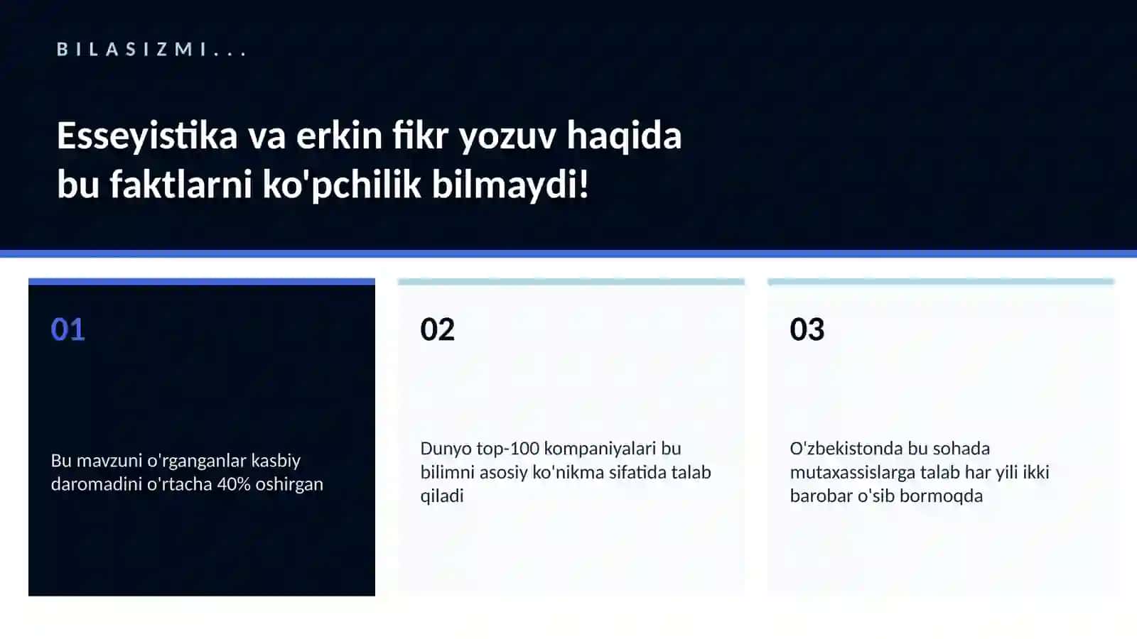 Esseyistika va erkin fikr yozuv 2