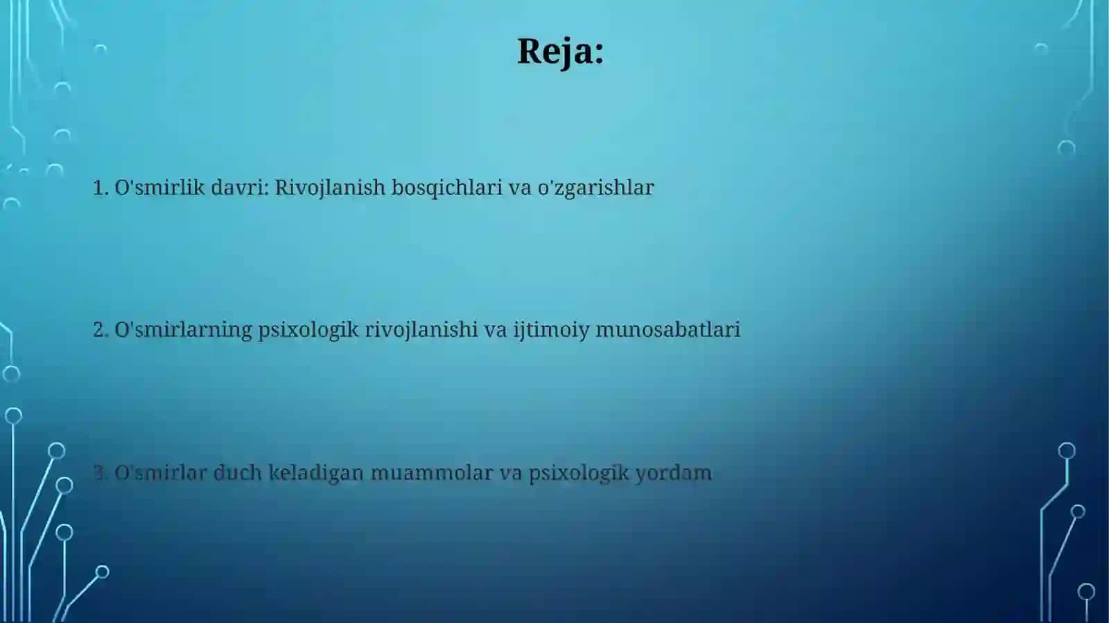 Yosh davrlari psixalogiyasi 2