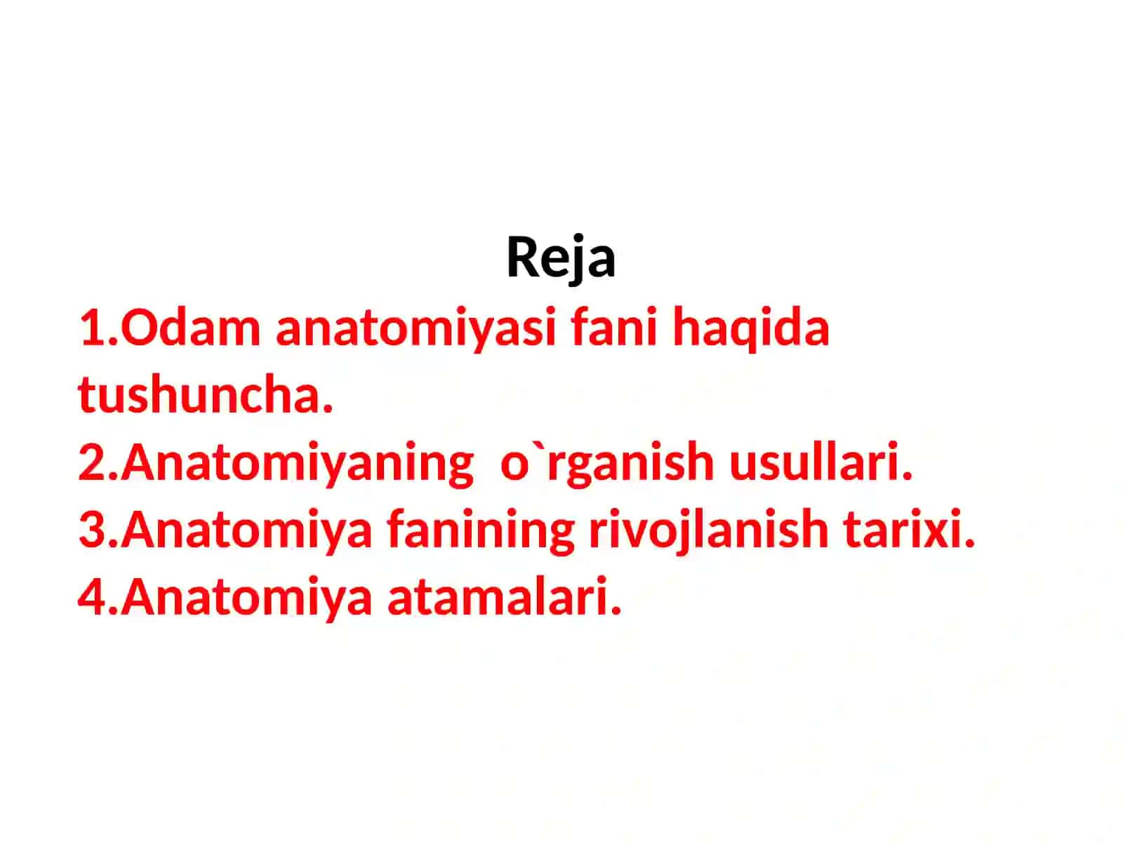 ANATOMIYAGA FANIGA KIRISH 2