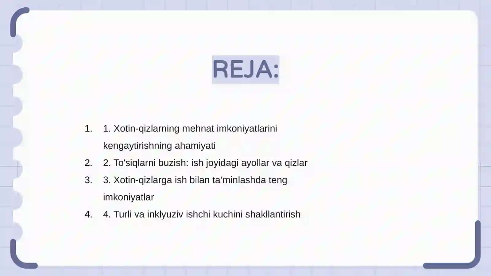 Beshinchi tashabbus Xotin qizlarni ish bilan ta'minlash 2