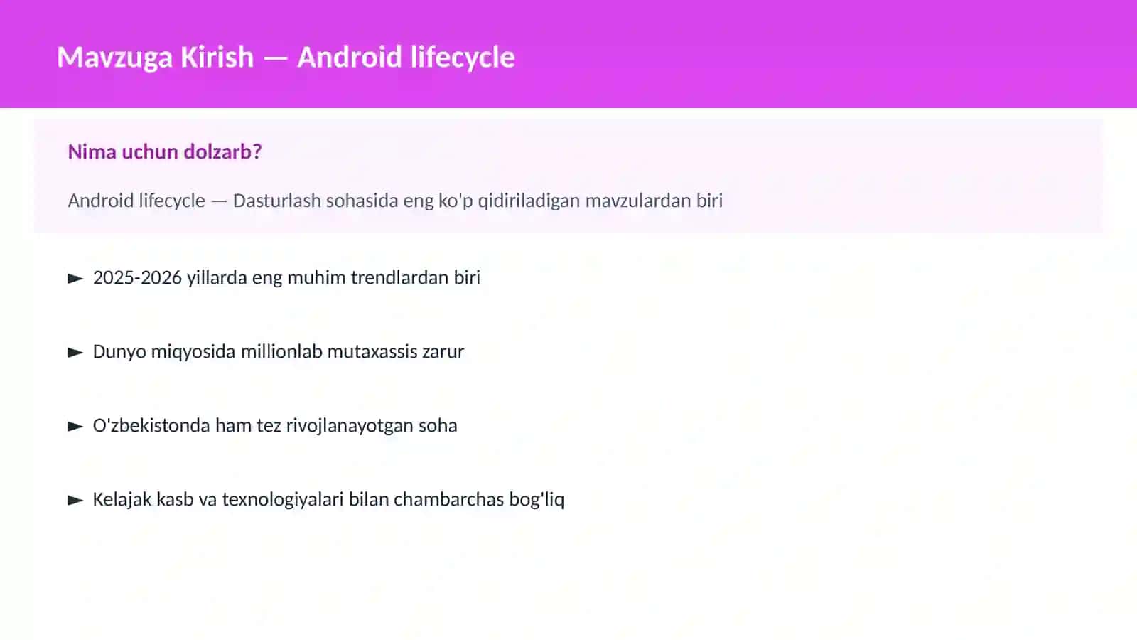 Android lifecycle 2
