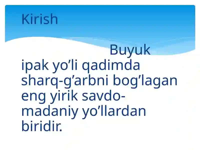 buyuk ipak yo'li 2