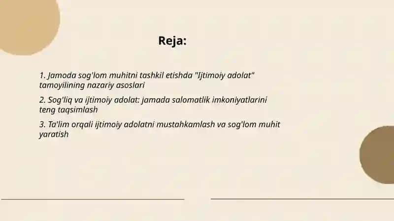 Ijtimoiy Adolat Tamoyili 2