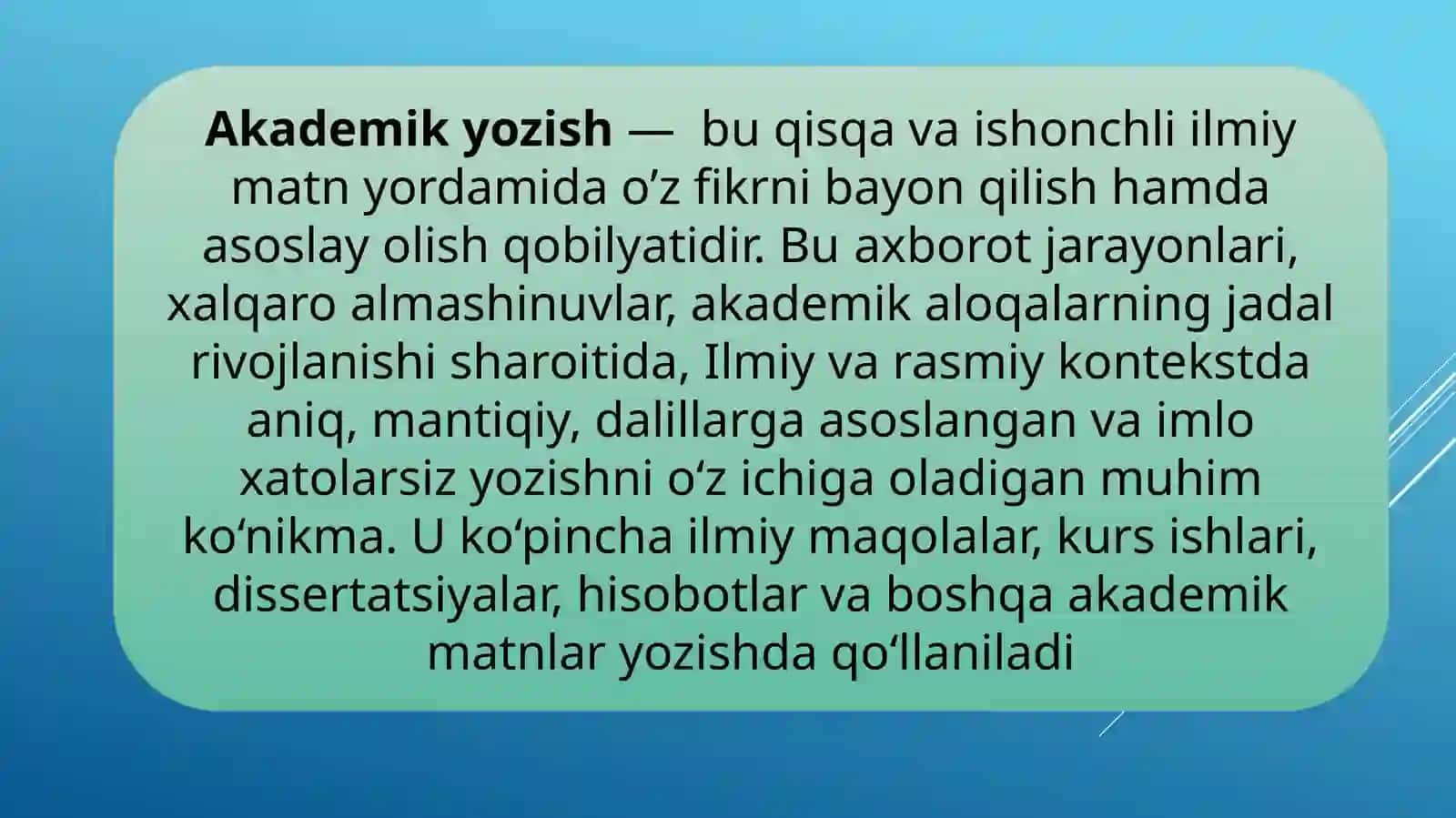 Akademik yozish mahorati 2